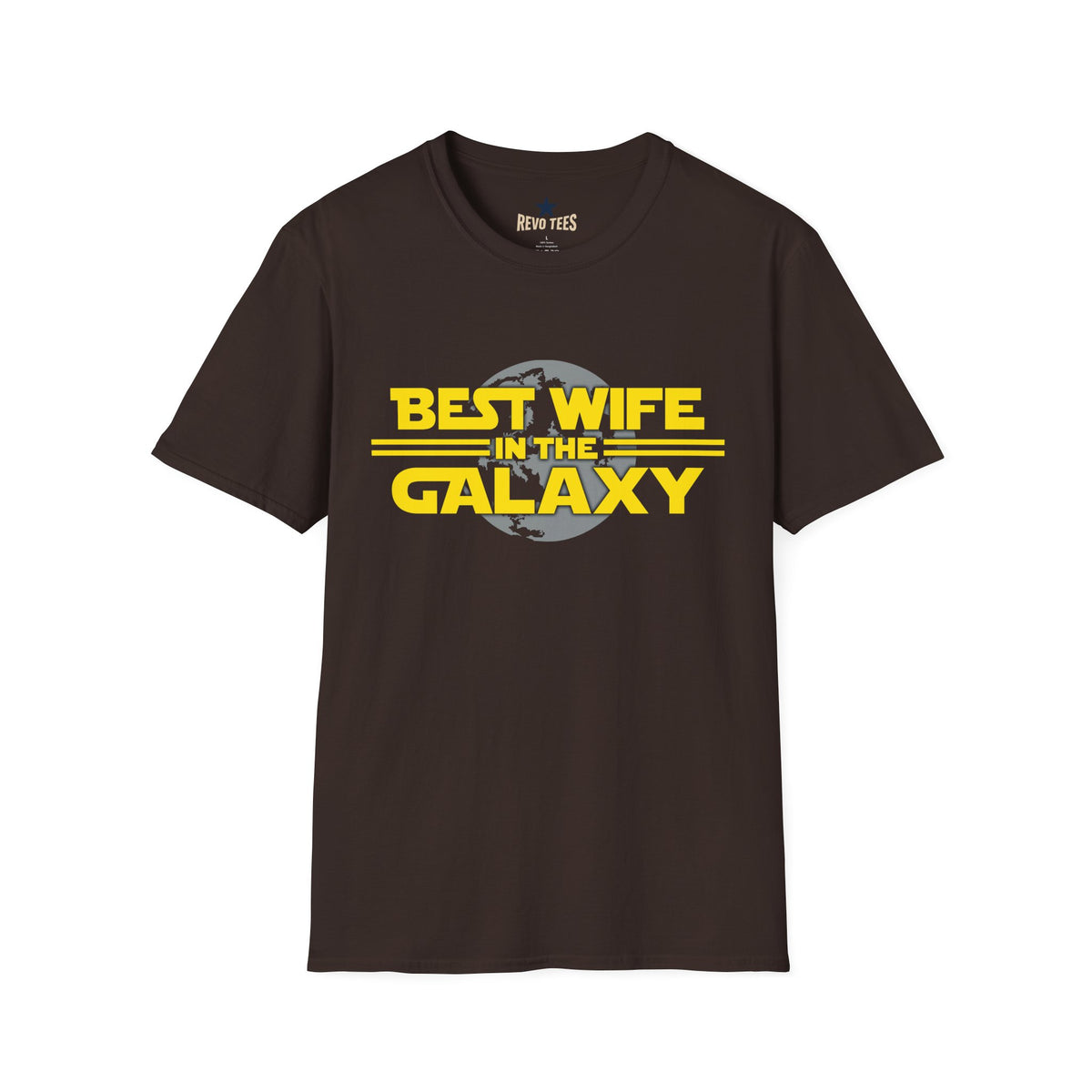 Revotees Best Wife in the Galaxy Funny Sci Fi Gift for Wives T-Shirt - alternate view 3