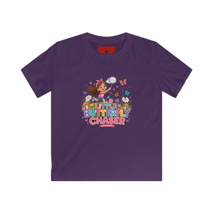 Kids Tee — "Little Butterfly Chaser" Cute Girl Butterfly Catcher Shirt