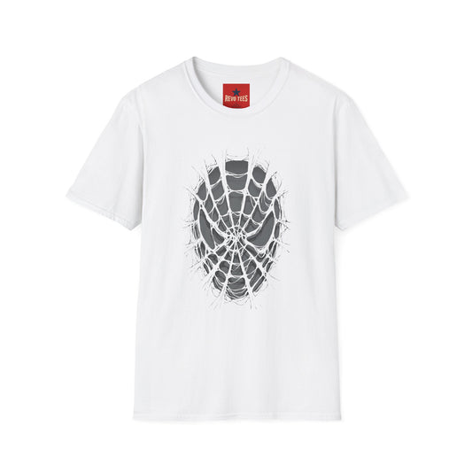 Spider Web Mask T-Shirt — Gothic Spiderweb Face Graphic Tee