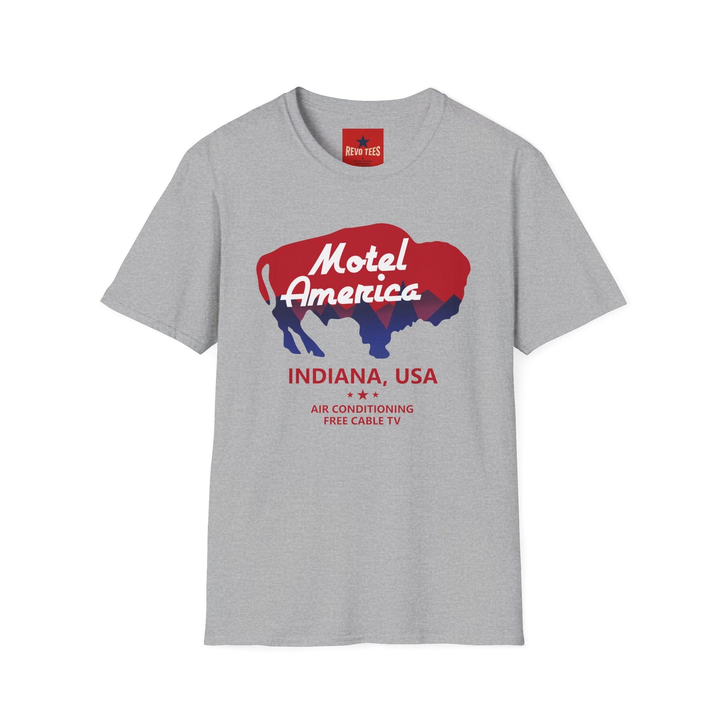 Motel America Buffalo T-Shirt — Retro Indiana Roadtrip Tee