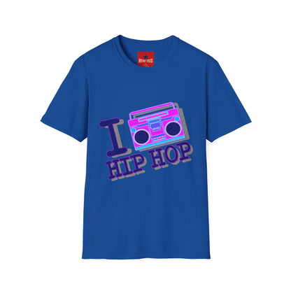 Hip Hop Boombox T-Shirt — "I  Hip Hop" Retro Music Tee