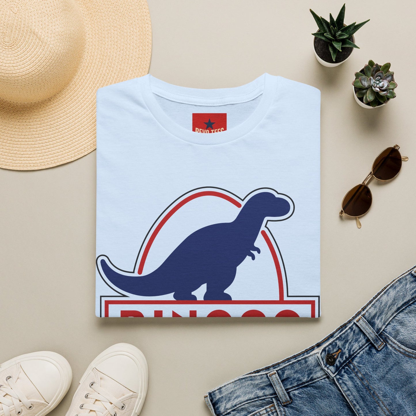 T-Shirt — Retro Dino Logo 'Dinoco' Graphic Tee