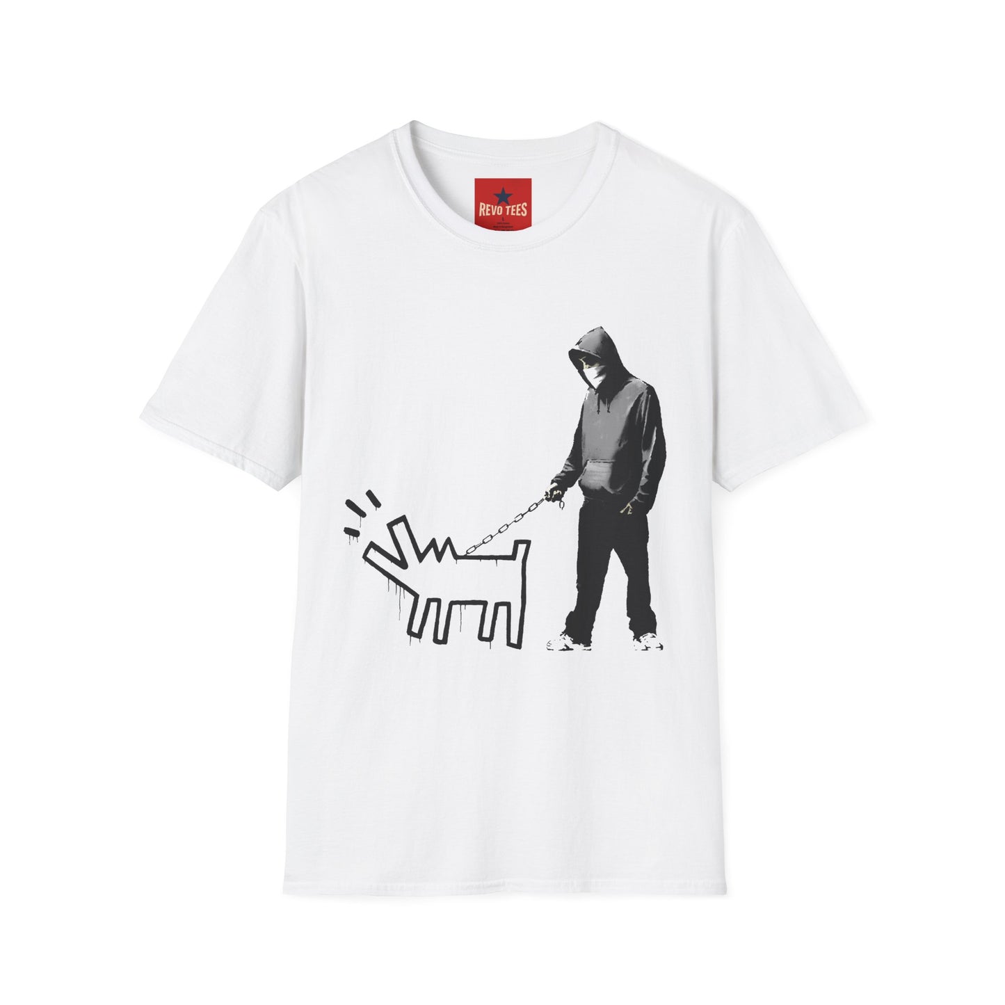 Banksy Walking The Dog — Urban Keith Haring Style Graphic Tee