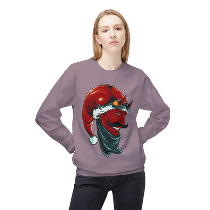 Devil Santa — Vintage Holiday Demon Graphic Crewneck Sweatshirt