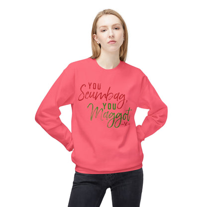 "You Scumbag, You Maggot" Festive Fairy Tale of New York Script Crewneck Sweatshirt