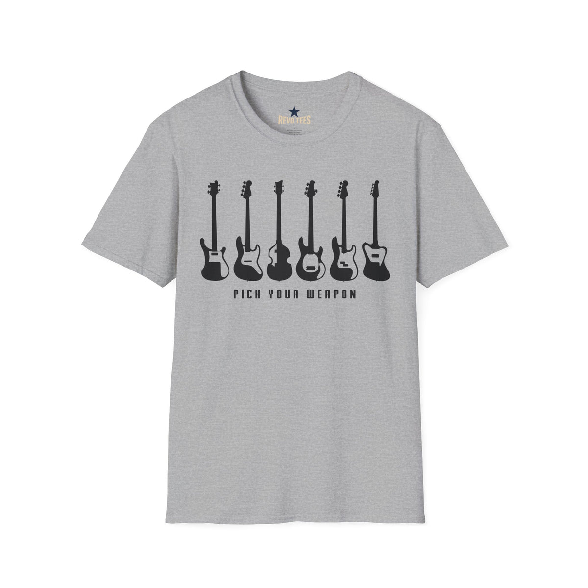 Revotees Pick Your Weapon Bass Guitars Unisex Softstyle T-Shirt