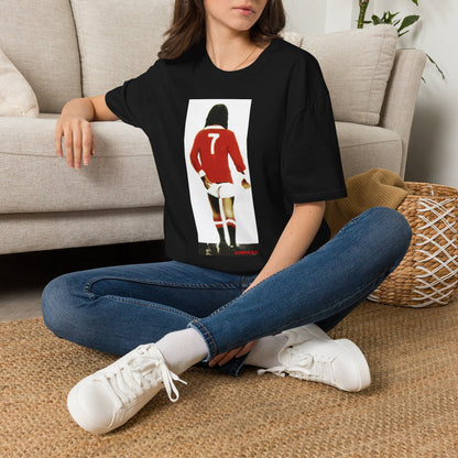Banksy George Best Soccer Player No.7 Graphic T-Shirt — Retro Football Jersey Illustration