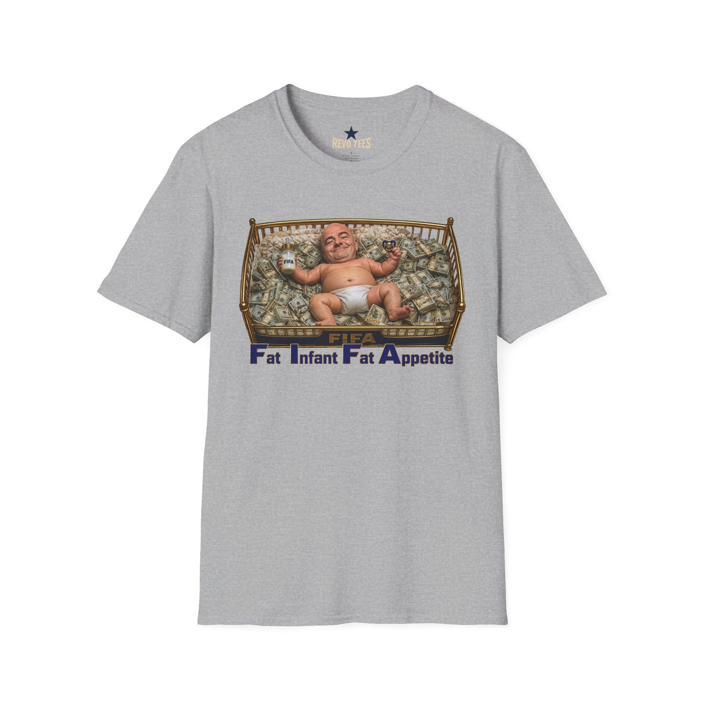 REVOTEES Fat Infant Fat Appetite Graphic T-Shirt — Satirical Tee