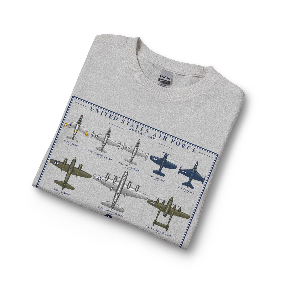 US Air Force Korean War Vintage Aircraft Long Sleeve Tee