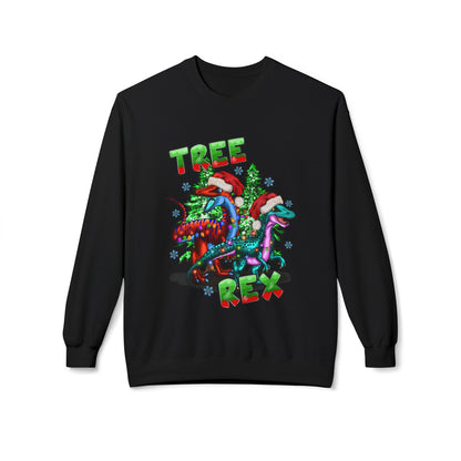 Tree Rex Christmas — Festive Dinosaur Holiday CrewneckSweatshirt