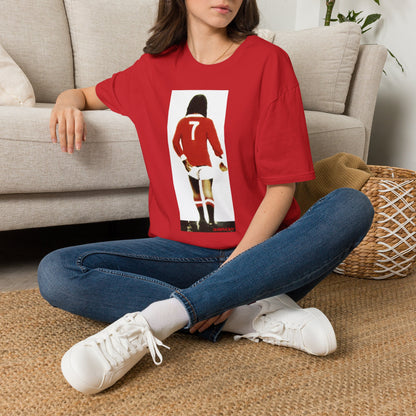 Banksy George Best Soccer Player No.7 Graphic T-Shirt — Retro Football Jersey Illustration