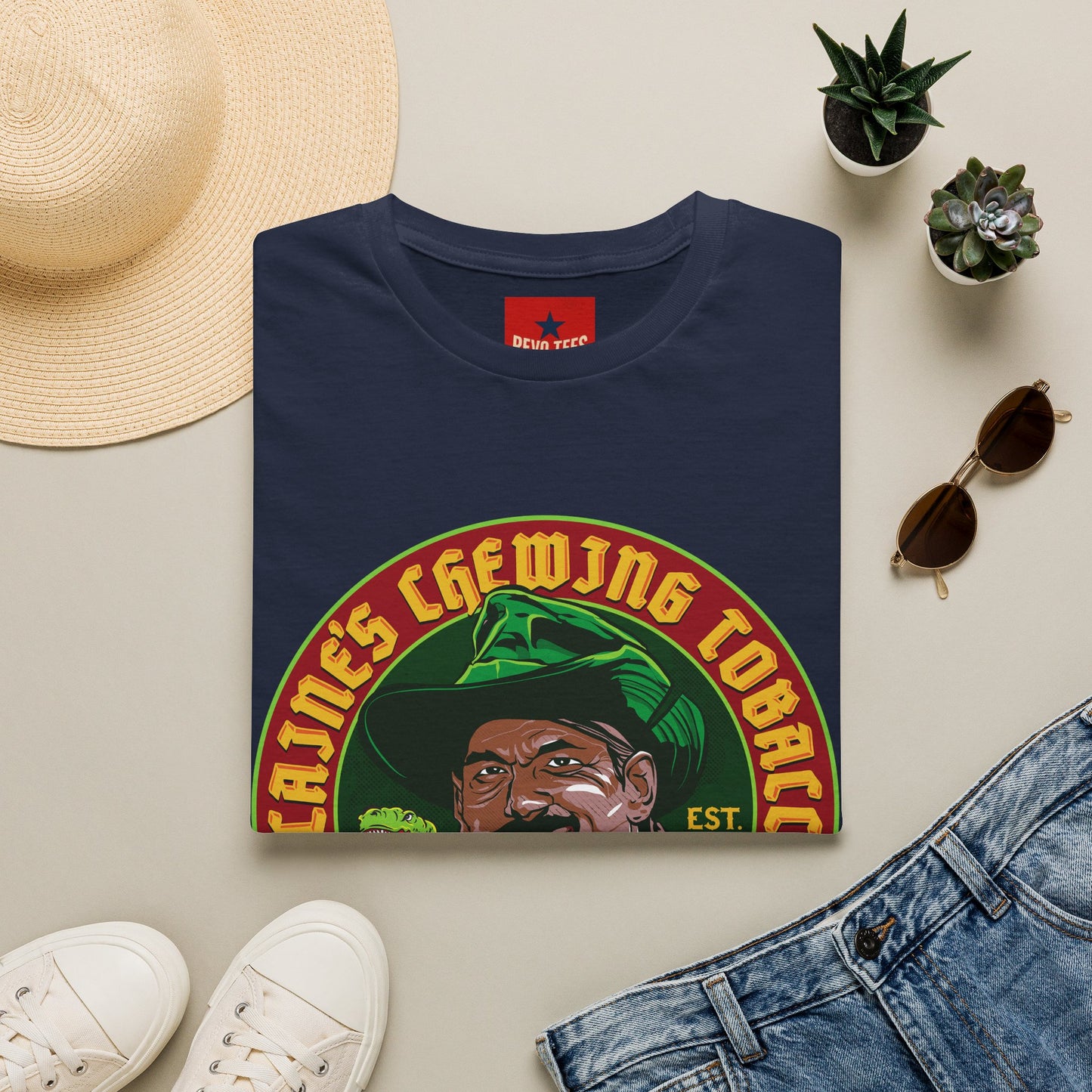 Vintage Cigarette Tobacco Graphic T-Shirt — Retro Smoker Logo Tee