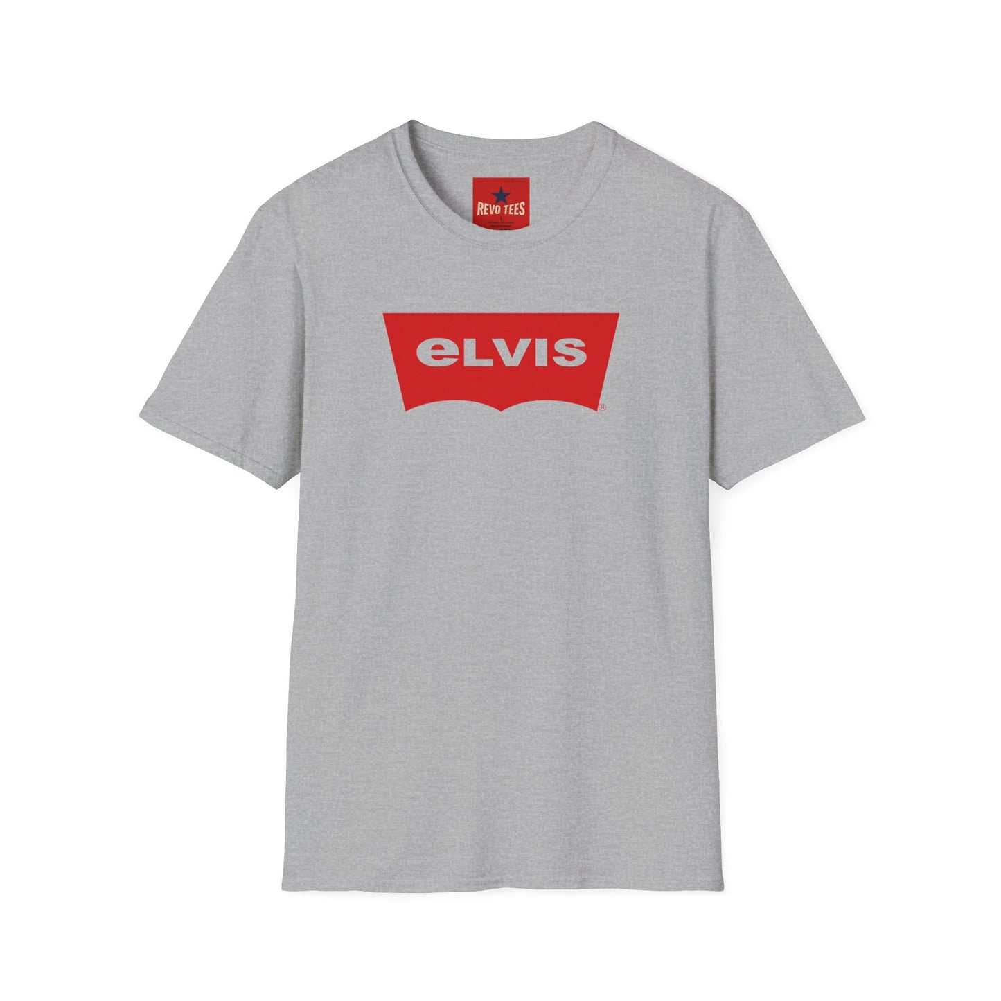 Elvis Logo T-Shirt — Retro Red Graphic Tee for Music Fans