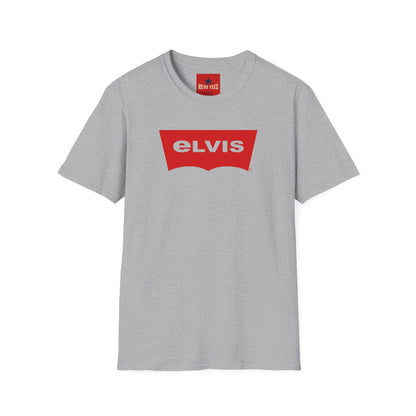 Elvis Logo T-Shirt — Retro Red Graphic Tee for Music Fans