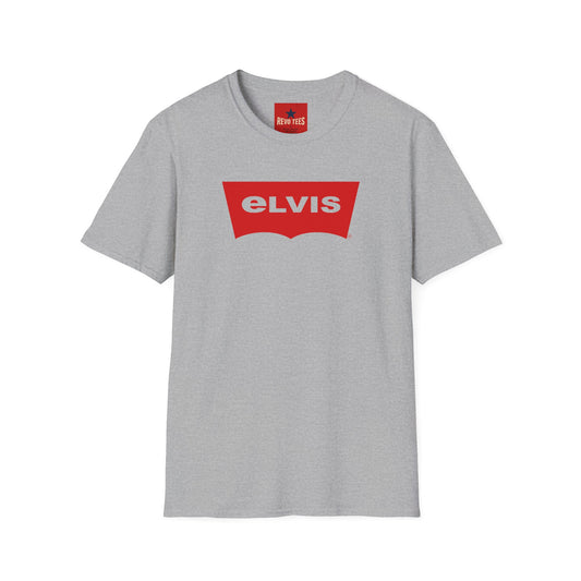 Revotees Elvis Logo Retro Red Graphic for Music Fans T-Shirt