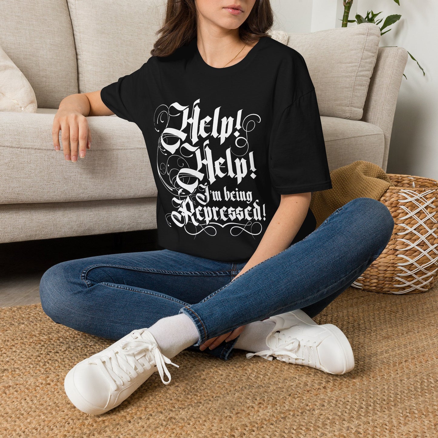 Help I am Being Repressed - Unisex Softstyle T-Shirt