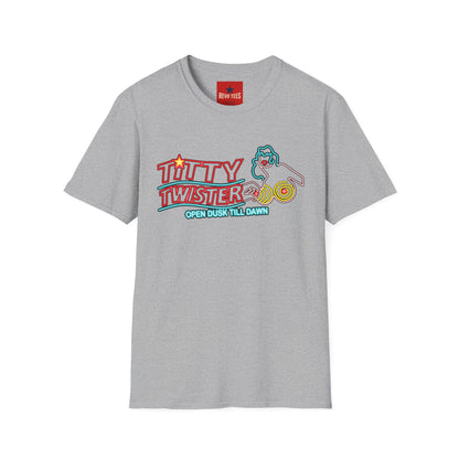T-Shirt — 'Titty Twister' Neon Logo Tee (Open Dusk Till Dawn)