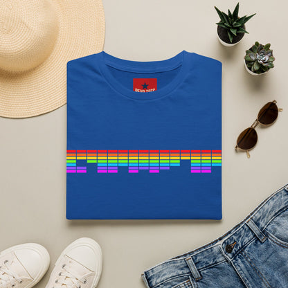 Rainbow Equalizer T-Shirt — Retro Audio Bars Pride Tee