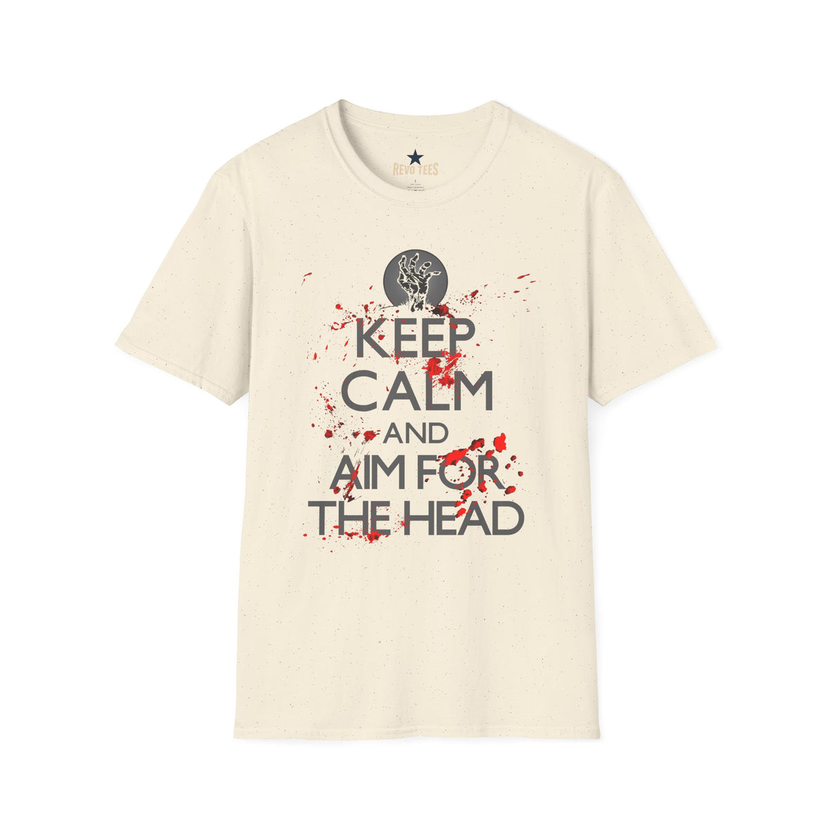 Revotees Keep Calm and Aim for the Head Horror Zombie Graphic T-Shirt - alternate view 6