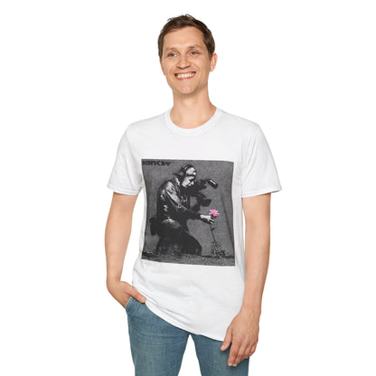 Banksy Flower Thrower T-Shirt — Urban Street Art Graphic Tee