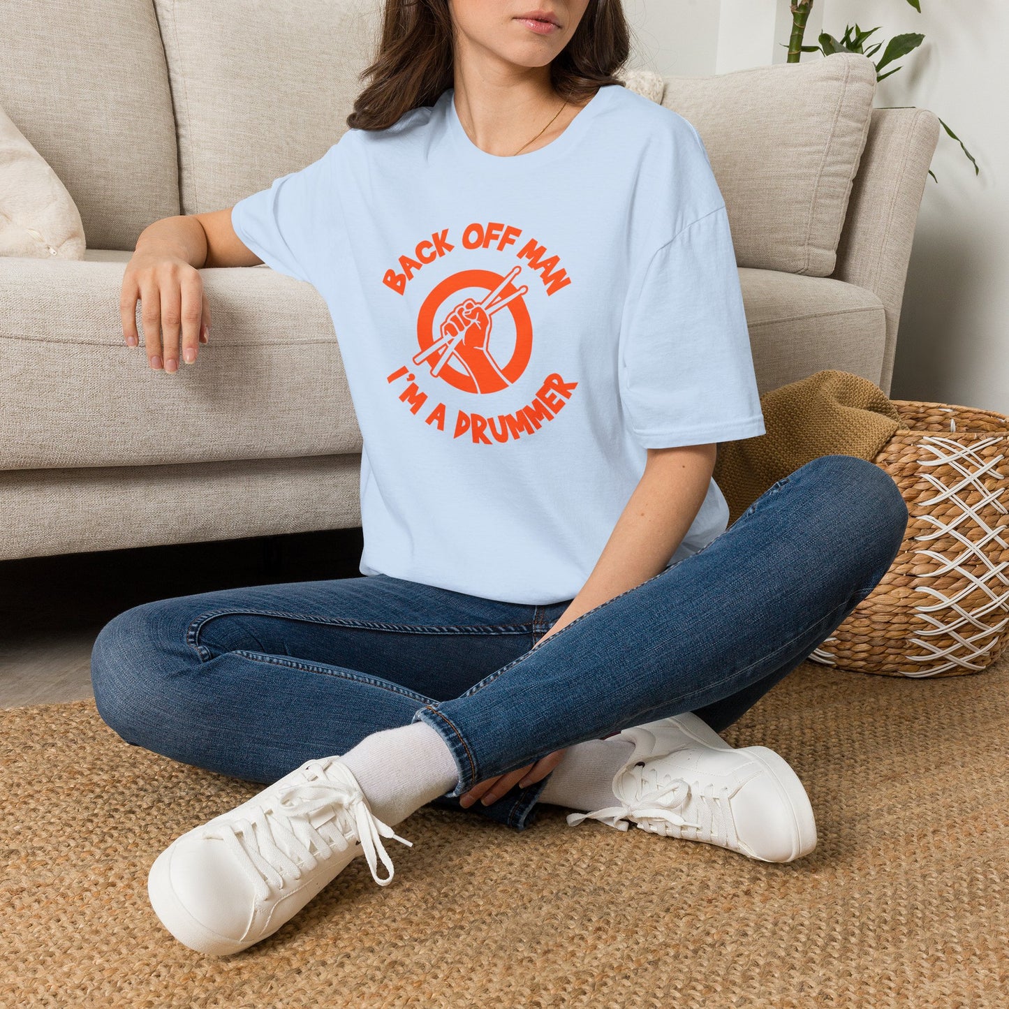 Back Off I'm A Drummer -  Softstyle T-Shirt