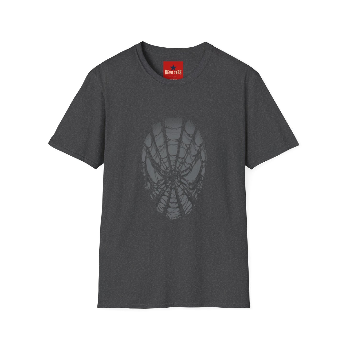 Spider Web Mask T-Shirt — Gothic Spiderweb Face Graphic Tee