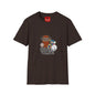 Cute Plush Creature T-Shirt — “Shoulder You Ever Need Us” Cartoon Group Tee