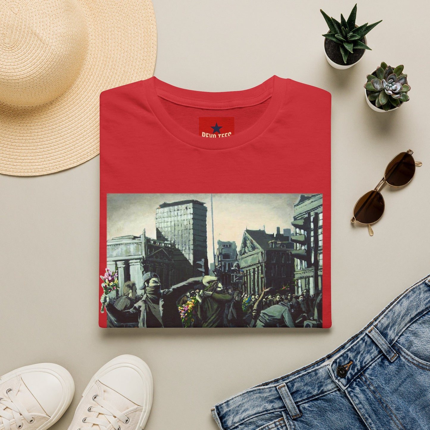 Banksy City Riot Graphic T-Shirt — Urban Protest Art Tee