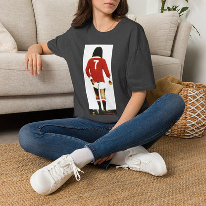 Banksy George Best Soccer Player No.7 Graphic T-Shirt — Retro Football Jersey Illustration