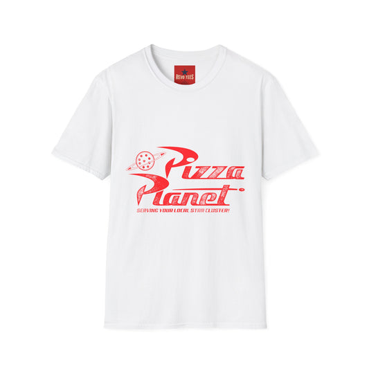 Pizza Planet T-Shirt — Retro Space Pizza Logo Tee