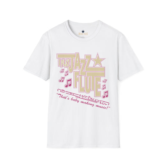 Revotees Jazz Flute Graphic Retro Musical Notes Shirt for Players Fans T-Shirt - alternate view 2