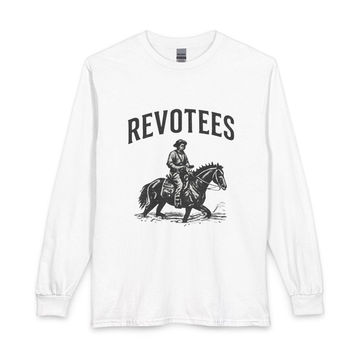 Revotees Rider Long-Sleeve Vintage Western Horse Graphic T-Shirt - alternate view 3