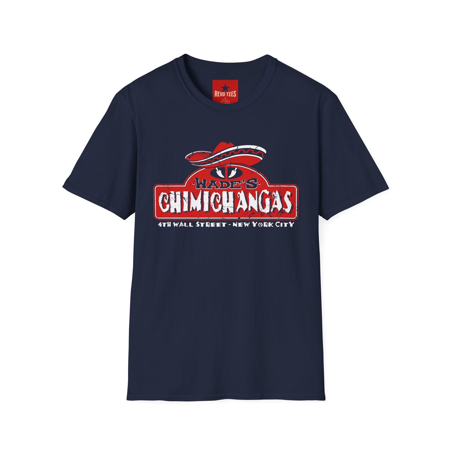 Chimichangas T‑Shirt — 'Hade's Chimichangas' Retro Mexican Food Logo Tee