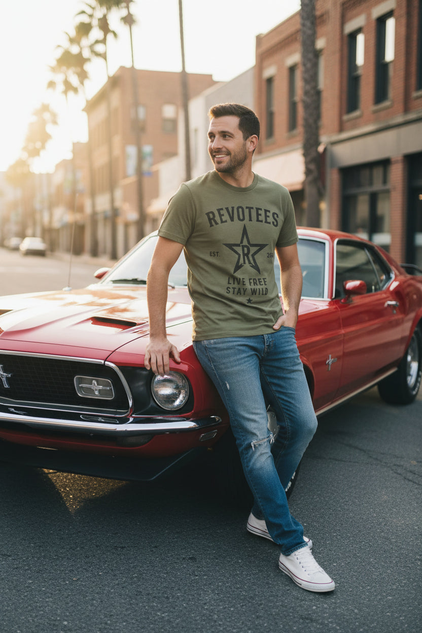 REVOTEES Graphic T-Shirt — "Revotees" Star Logo Tee (Est. 2026)