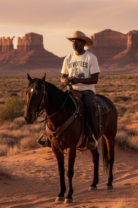 REVOTEES Vintage Western T-Shirt — Cowboy Horse Graphic Tee