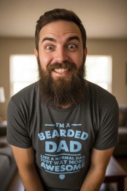 Bearded Dad T‑Shirt — "I'm a Bearded Dad" Funny Father's Day Tee