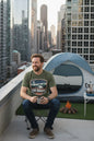REVOTEES Camp Nowhere Vintage Camping T-Shirt — Starry Night Tent Graphic Tee