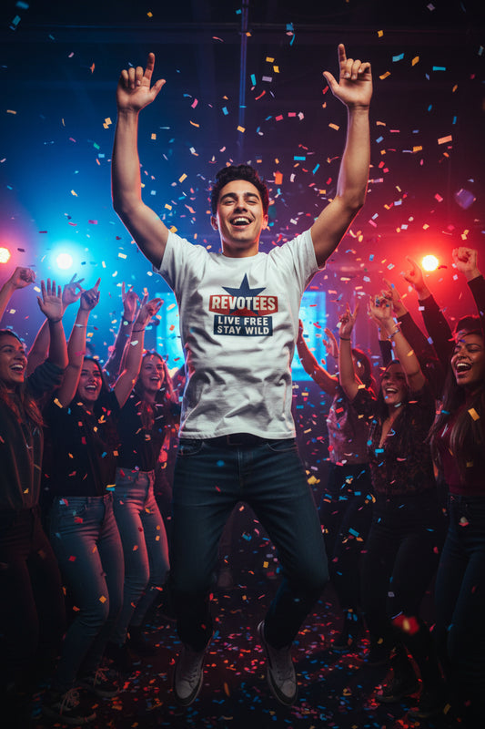 REVOTEES “Live Free Stay Wild” Retro Star Tee