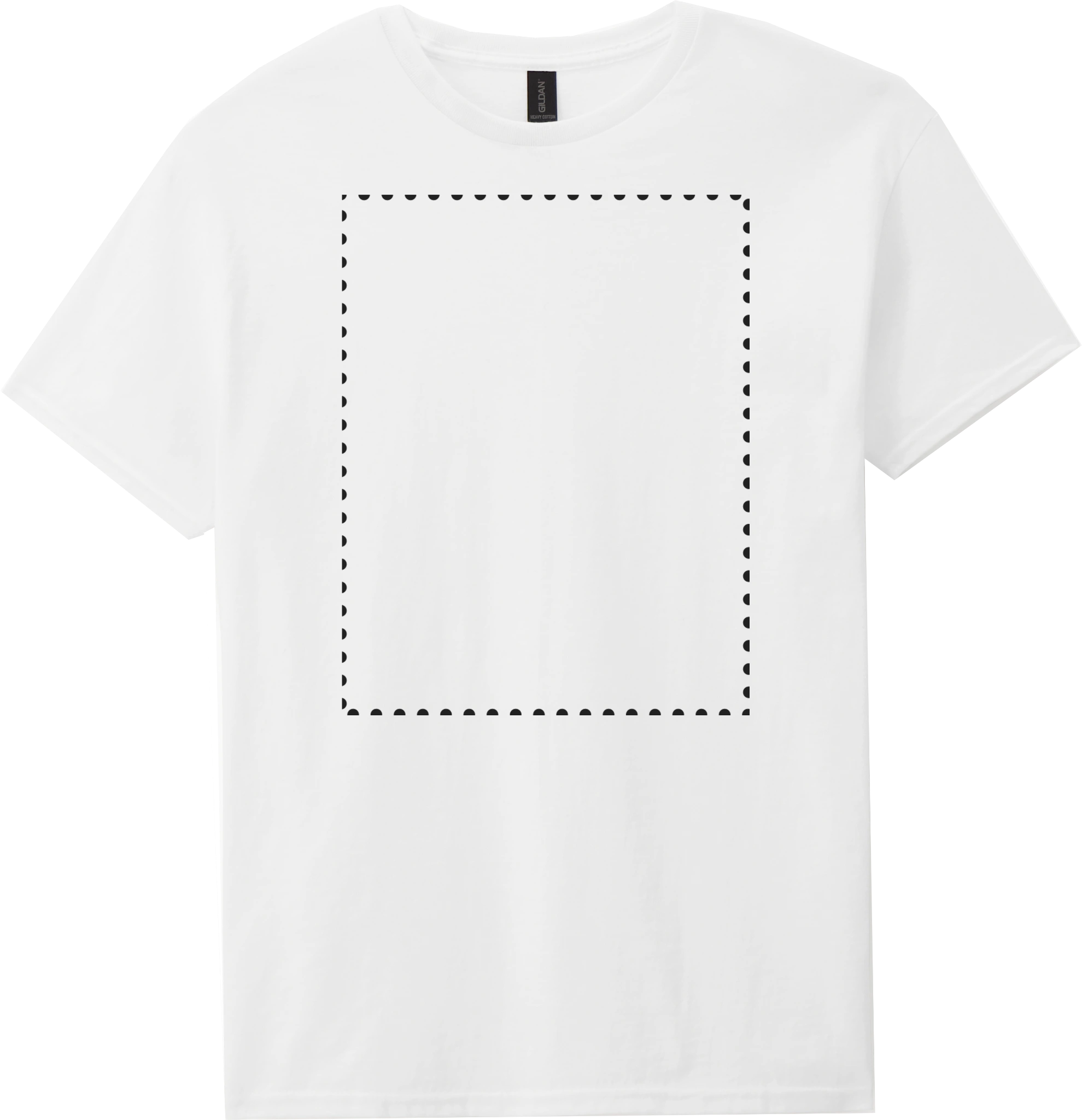 White men’s crew T-shirt front preview