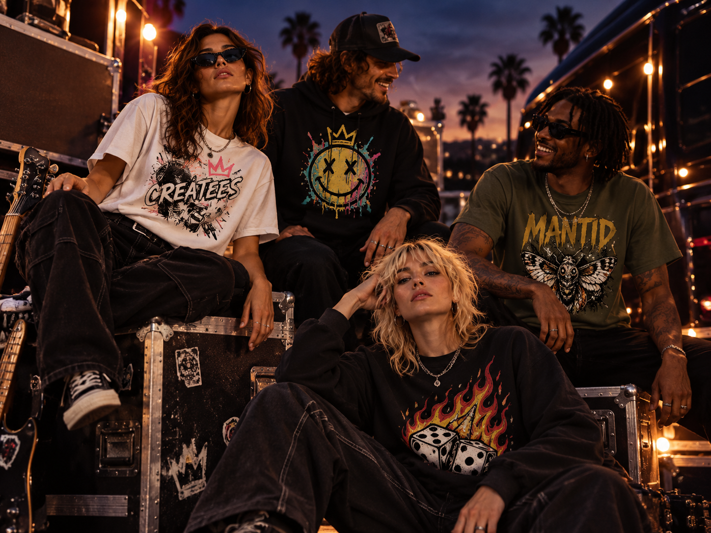 Customer-inspired CREATEES creator crew wearing custom graphics